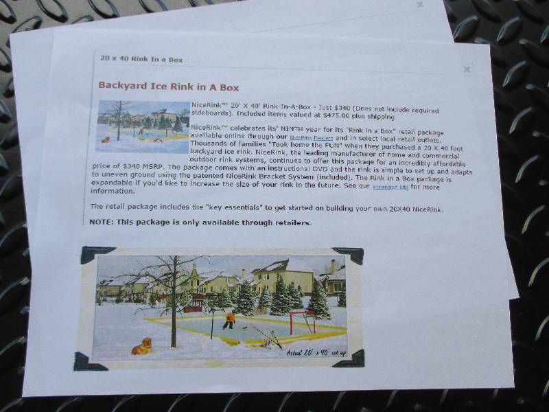 lot 48 image: Portable ice rink kit