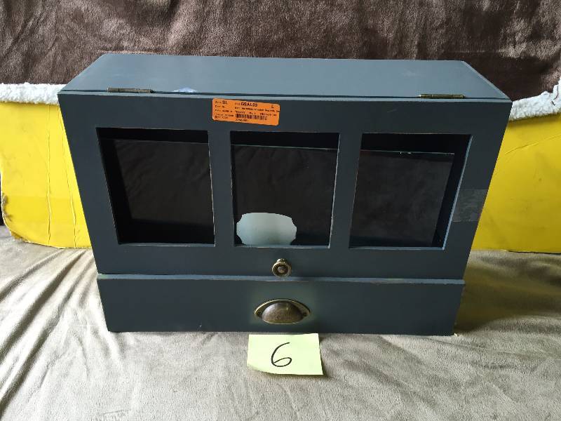 lot 6 image: Wood Wall Cabinet