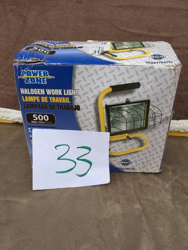 lot 33 image: Power Zone Halogen  Work Light