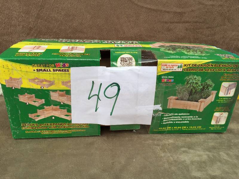 lot 49 image: 16 x 16  Cedar Raised Garden Kit