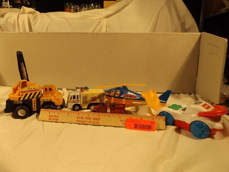 lot 55 image: Toy Trucks, Helicopter, Playschool Car