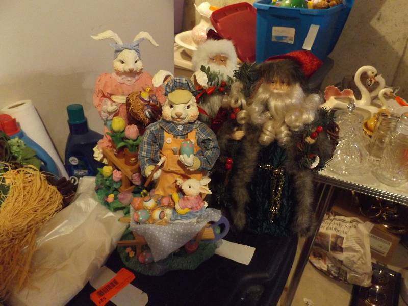 Tote of Holiday Items, Christmas, Easter and St Patricks Day