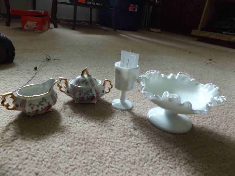 Cream & Sugar, Milk Glass