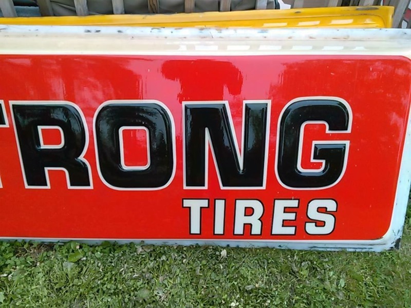 Awesome Very Rare Vintage Armstrong Tires Sign-Very Large And Mint Condition