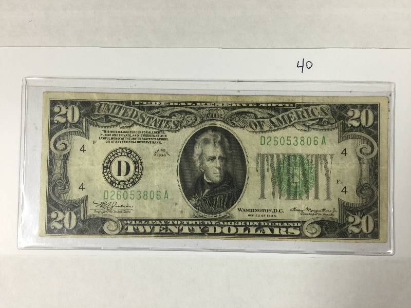 $20 Federal Reserve Note