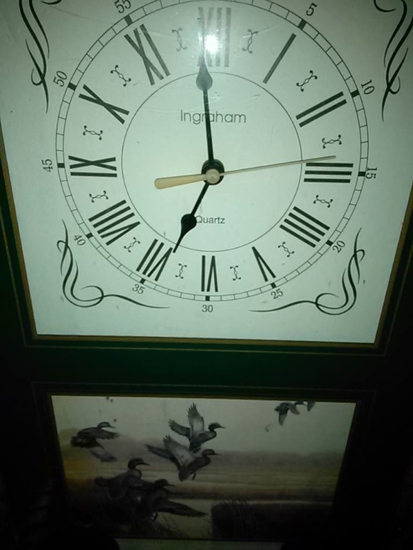 Very Cool Ingrahm Wildlife Print And Clock-Great Man Cave Piece