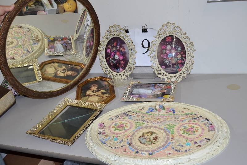 lot 79 image: Vintage frames and mirror