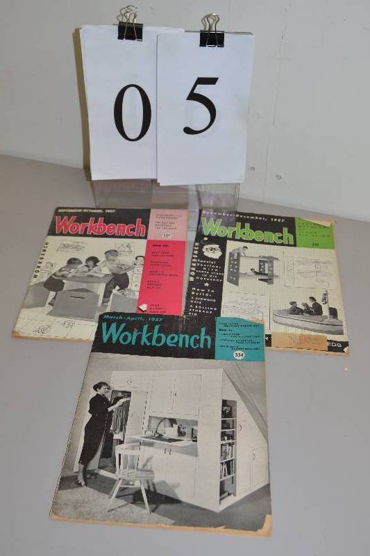 lot 5 image: 1957 Woorkbench magazines