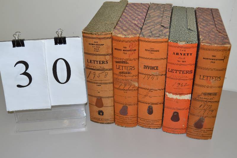 lot 30 image: Vintage file boxes
