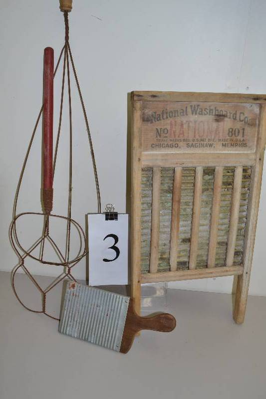 lot 37 image: Washboards and rug beaters