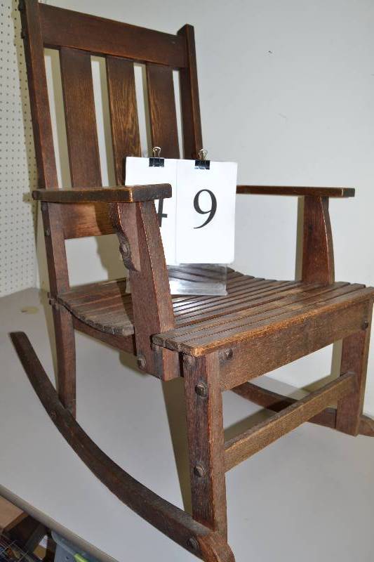lot 49 image: Vintageantique rocking chair