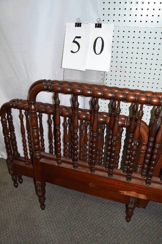Vintage/antique spindle twin bed frames June Misc Auction KBID