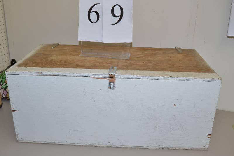 lot 69 image: Wood storage box