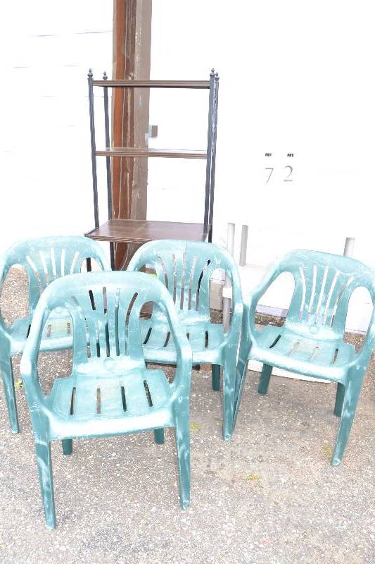 lot 72 image: shelving and chairs