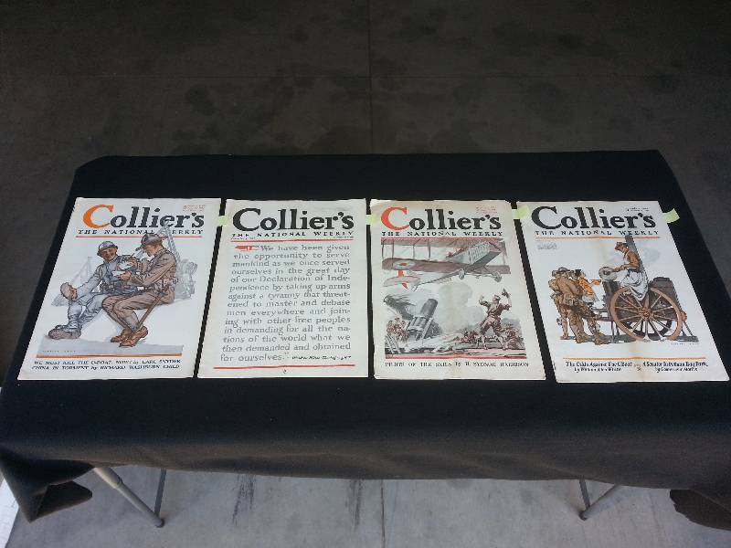lot 44 image: Lot of (4) 1917 Colliers Magazines WWI