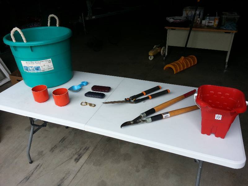 lot 112 image: Hedge Trimmers and Sand  Beach Tools  More