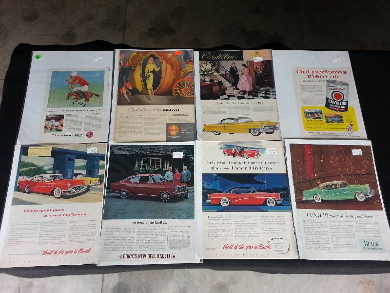 lot 30 image: Vintage Car & Oil Advertisements
