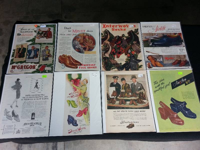 lot 32 image: Vintage Mens and Womens Fashion Advertisements