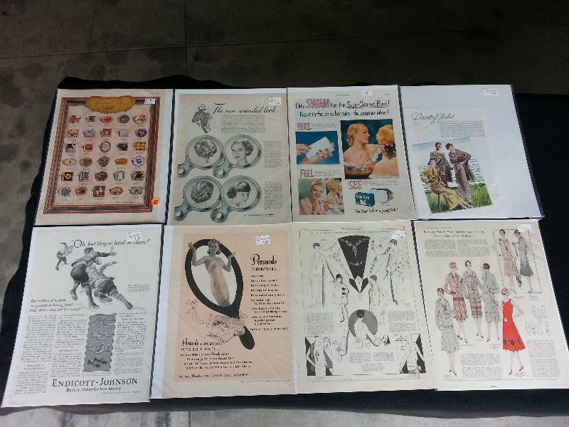 lot 33 image: Vintage Boys and Womens Fashion Advertisements