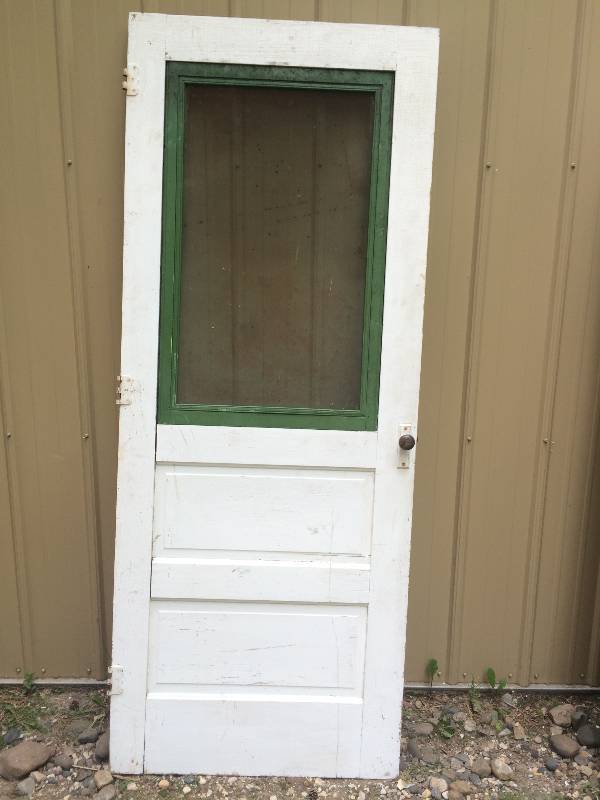 lot 65 image: Solid Wood Vintage Storm Door