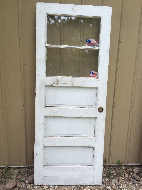 lot 69 image: Solid Wood Painted Door