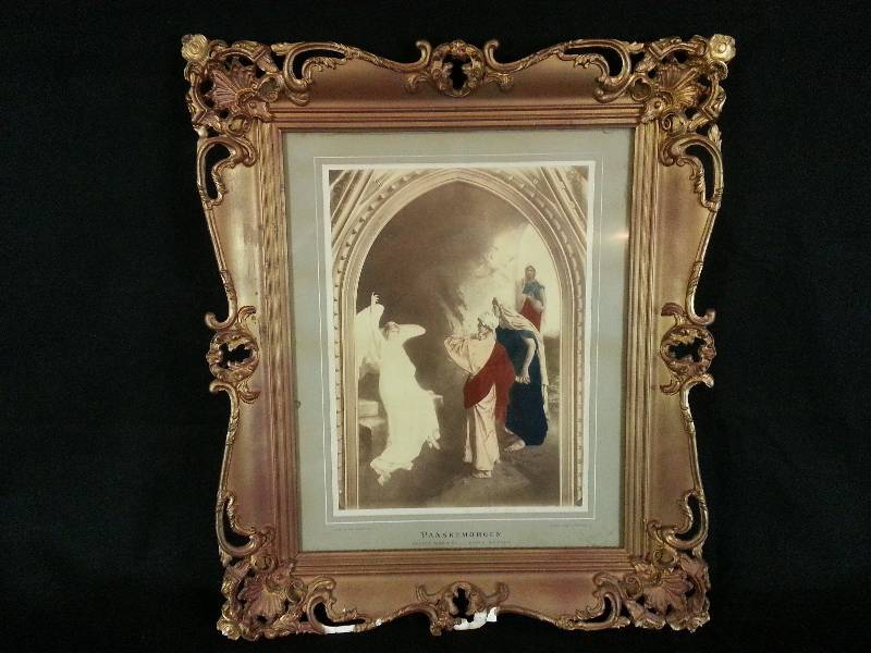 lot 4 image: Vintage Axel Ender Easter Print in Ornate Frame