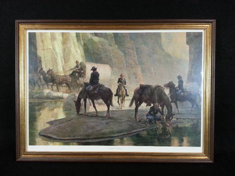 lot 10 image: Hand Signed Kenneth Riley Cowboy Art
