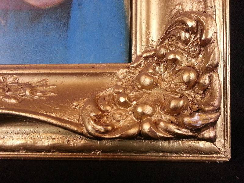 lot 13 image: Mary Sacred Heart w Gilded Ornate Frame