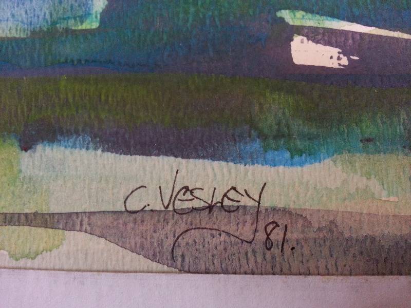 lot 17 image: Original, Signed Water Color - Versley