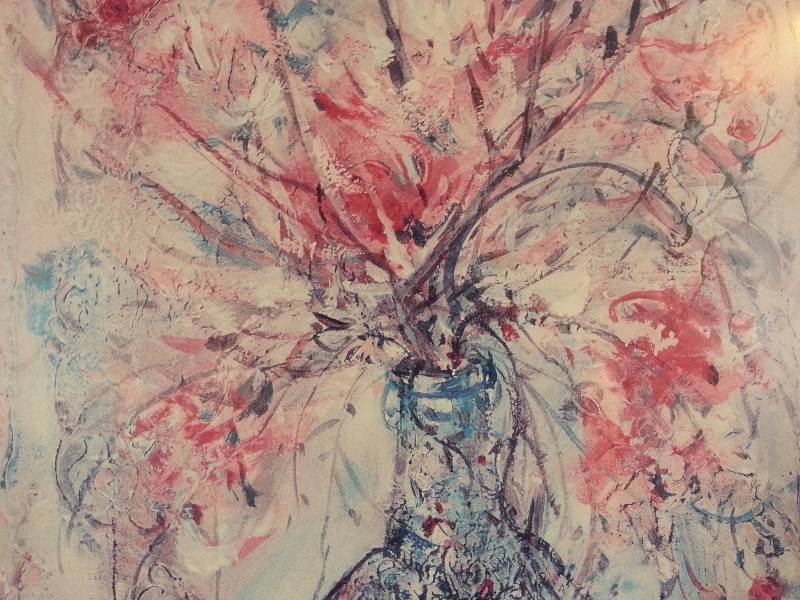 lot 38 image: Listed Famous Artist, Edna Hibel Birthday Bouquet