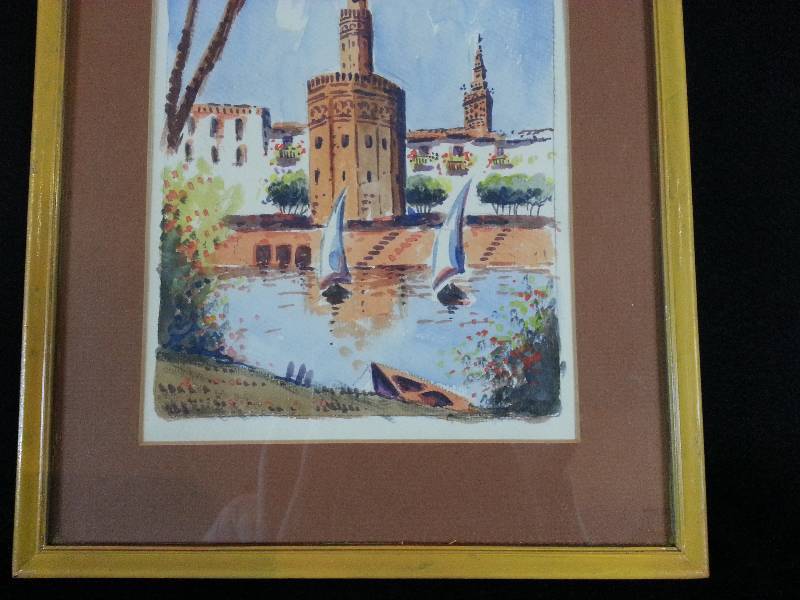 lot 45 image: Possibly Tesser Sevilla - Original Watercolors