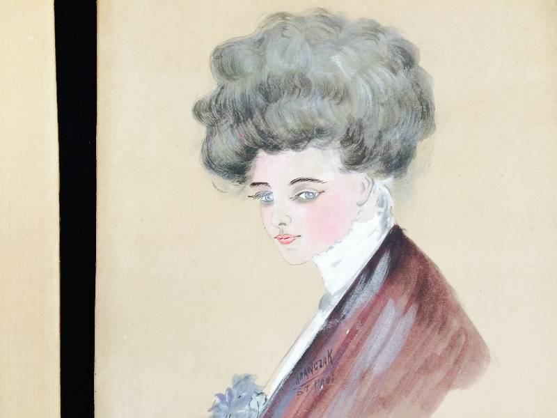 lot 71 image: Hand Painted Vintage  Antique Artwork