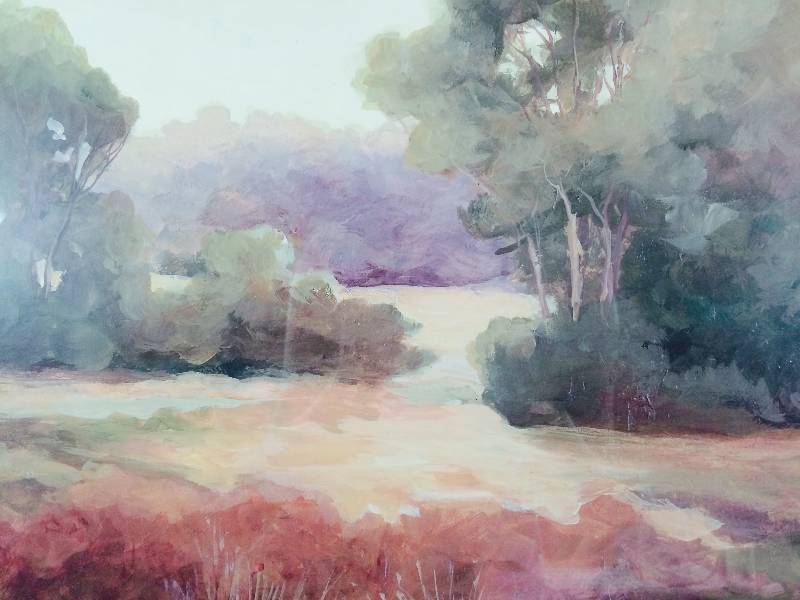 lot 79 image: Framed and Matted Prairie Woods Dcor Art
