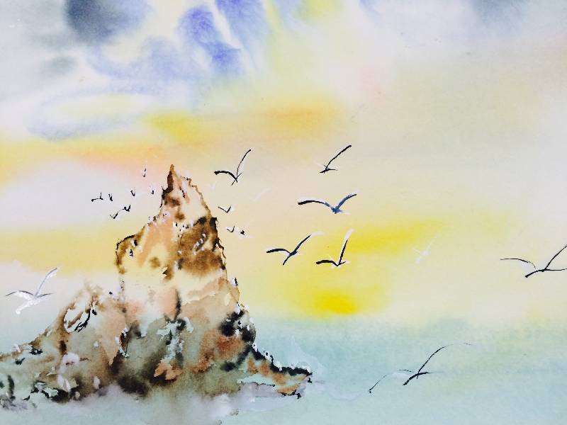 lot 82 image: Lot of (2) Watercolors - One is Dated 1964