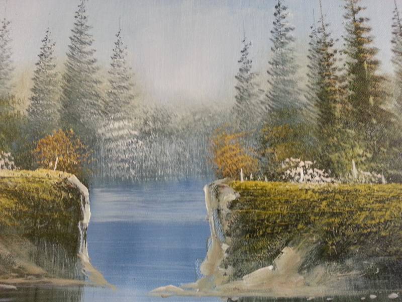lot 92 image: Original Oil on Canvas of Ducks in Flight
