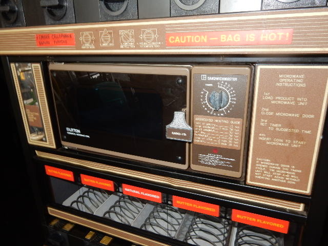 Microwave Popcorn vending machine.