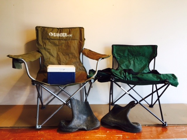 FOLDING CHAIRS,COOLER, RUBBER BOOTS