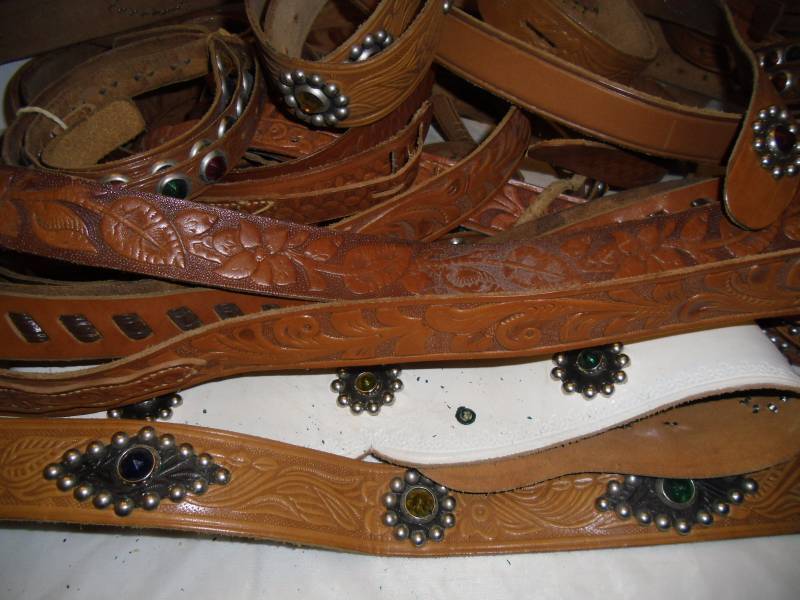 lot 21 image: Lots of Leather Belts Crafters, Artists, Re-purposers