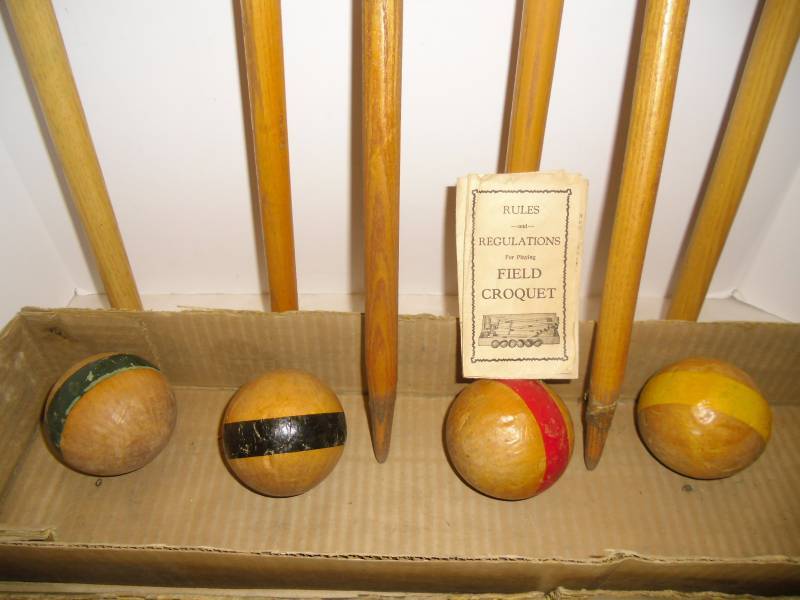 lot 35 image: Good Ole Summertime  Wood Croquet Set