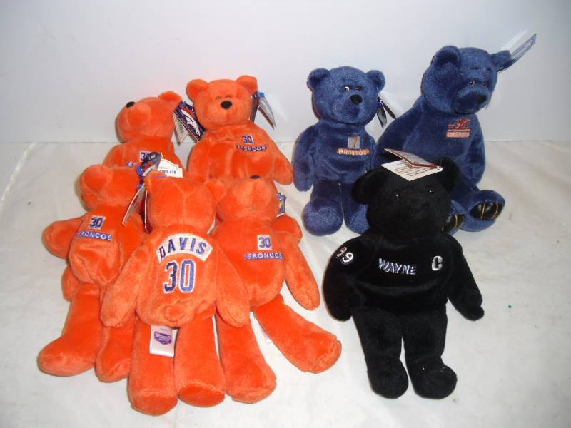 lot 41 image: Bronco Bean Babies Elway & Davis