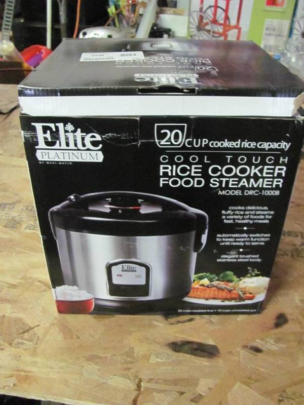 Elite 10 Cup Stainless Rice Cooker with Steam Tray