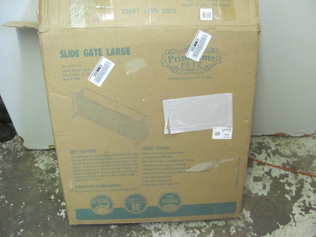 Large Freestanding Wood Sliding Pet Gate
