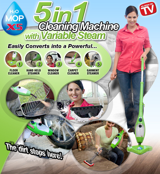 As Seen On TV H2O Mop X5 5 in 1 Cleaning Machine