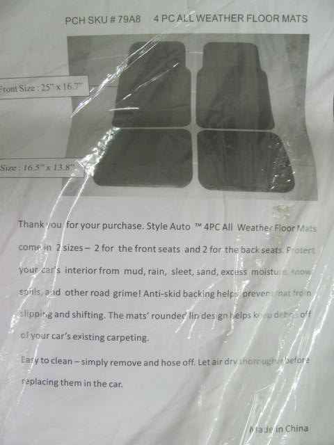 4 Piece All Weather Floor Mats
