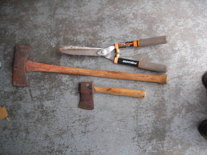 Hatchet, Axe, Hedge Shears