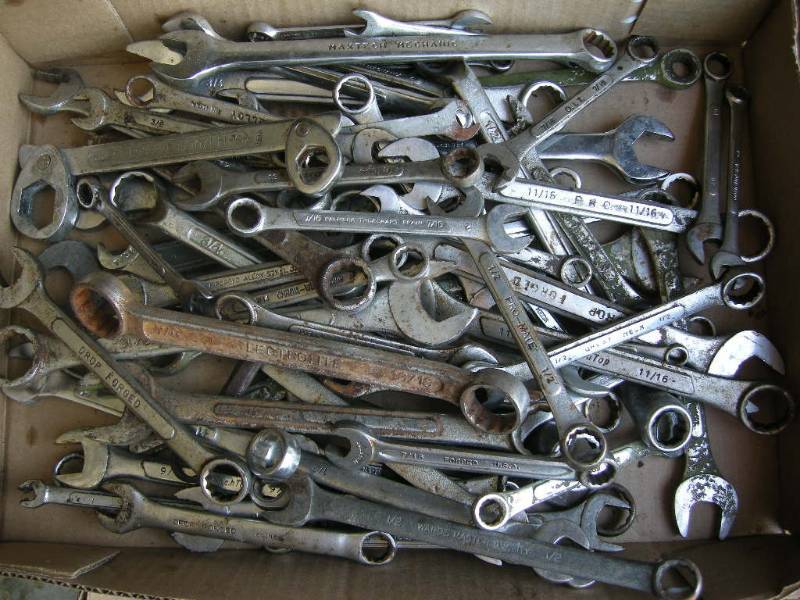 Many misc wrenches