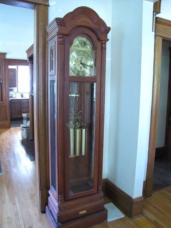 lot 2 image: Grandfather clock