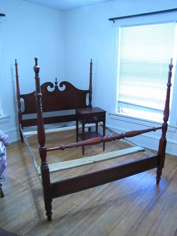 lot 8 image: Dixie Queen size bed and nightstand