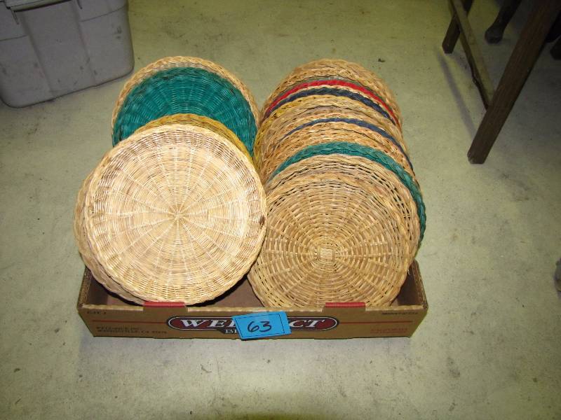 lot 63 image: Woven plate holders