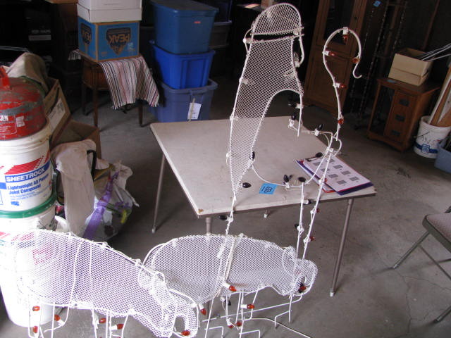 lot 183 image: Christmas lighted lawn ornaments